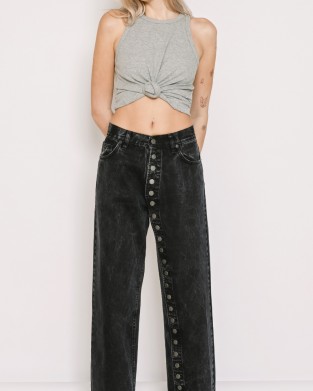 Salt & Pepper Marley Vintage Black Ψηλόμεσο Τζιν Παντελόνι