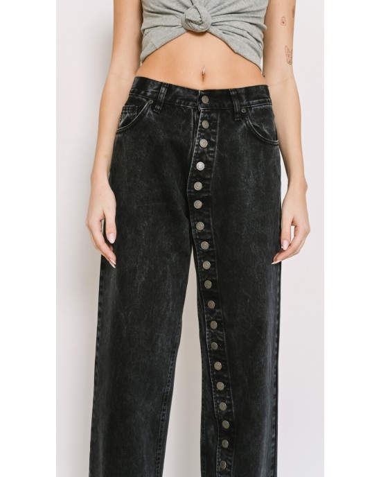 Salt & Pepper Marley Vintage Black Ψηλόμεσο Τζιν Παντελόνι