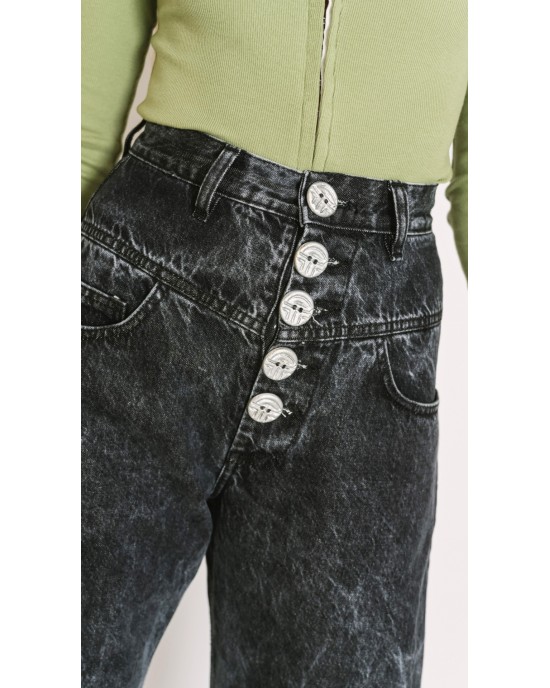 Salt & Pepper Mary Black Pearl Τζιν Ψηλόμεσο Παντελόνι