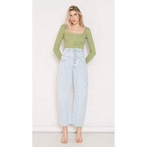 Salt & Pepper Mary Bleached Τζιν Ψηλόμεσο Παντελόνι