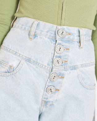 Salt & Pepper Mary Bleached Τζιν Ψηλόμεσο Παντελόνι