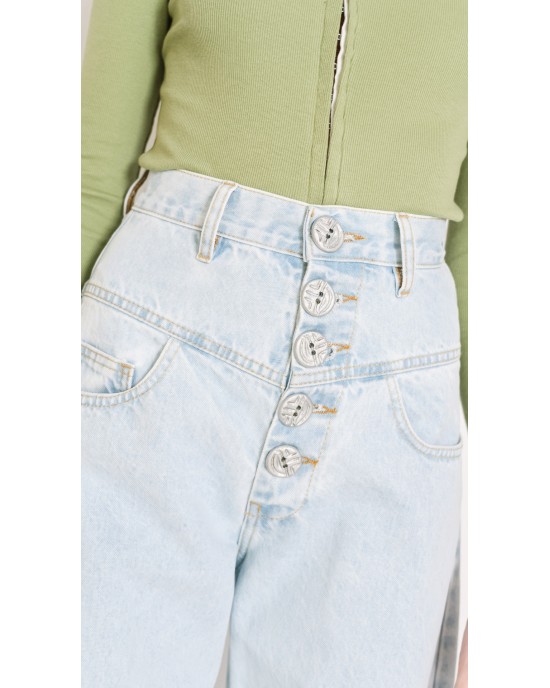 Salt & Pepper Mary Bleached Τζιν Ψηλόμεσο Παντελόνι