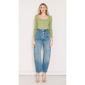 Salt & Pepper Mary Medium Fade Out Τζιν Ψηλόμεσο Παντελόνι