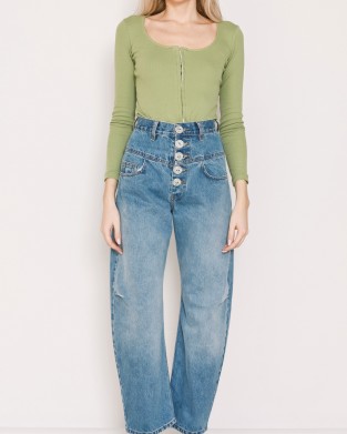 Salt & Pepper Mary Medium Fade Out Τζιν Ψηλόμεσο Παντελόνι