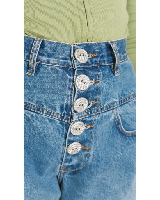 Salt & Pepper Mary Medium Fade Out Τζιν Ψηλόμεσο Παντελόνι