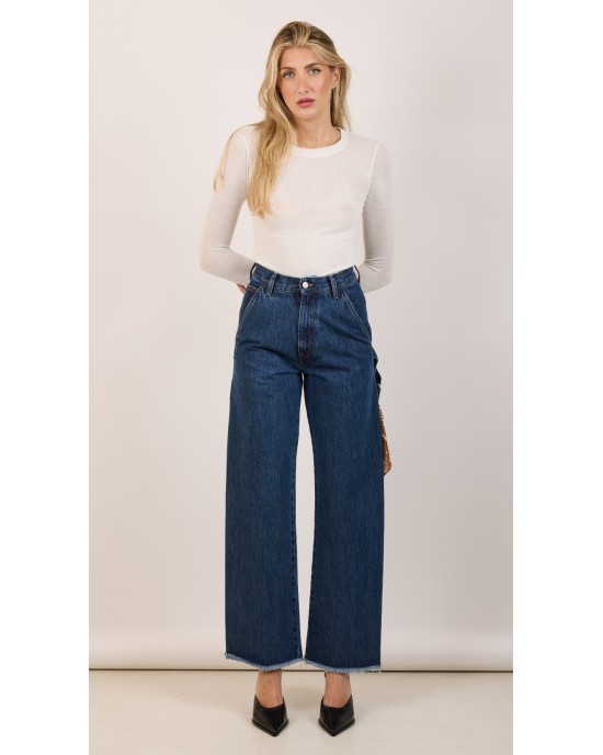 Salt & Pepper Megan S/W Wide Leg Denim Παντελόνι