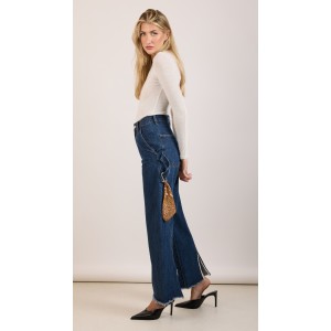 Salt & Pepper Megan S/W Wide Leg Denim Παντελόνι