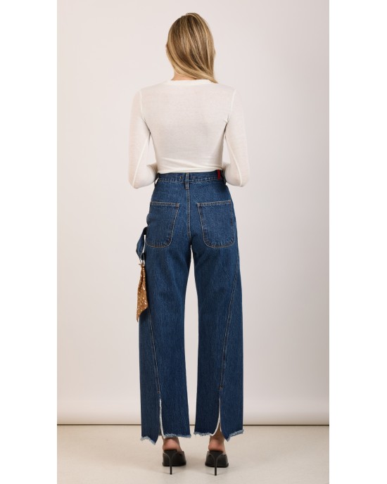 Salt & Pepper Megan S/W Wide Leg Denim Παντελόνι