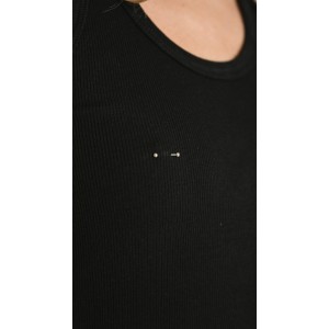 Salt & Pepper Melanie Black Piercings Tank Τοπ