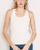 Salt & Pepper Melanie Off-White Piercings Tank Τοπ