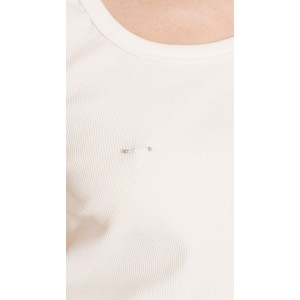 Salt & Pepper Melanie Off-White Piercings Tank Τοπ