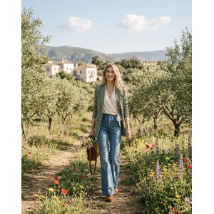 Salt & Pepper Renee Medium Fade Out Τζιν Ψηλόμεσο Καμπάνα Παντελόνι