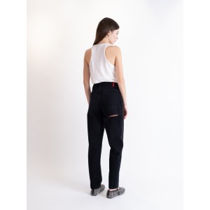 Salt & Pepper Barbara Black S/W Ripped Τζιν Παντελόνι