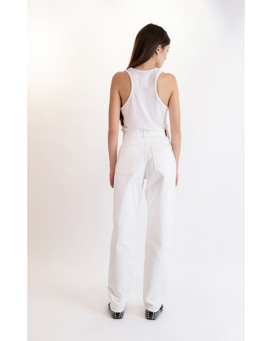 Salt & Pepper Barbara Off-White Buttons Τζιν Παντελόνι