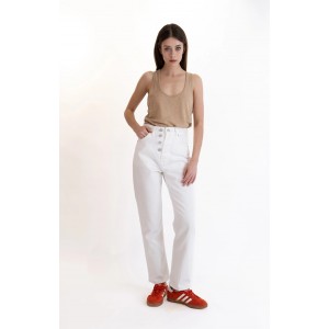 Salt & Pepper Gia Off-White Τζιν Παντελόνι