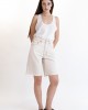 Salt & Pepper Martina Cream Cropped Τζιν Σορτς