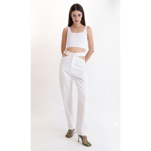 Salt & Pepper Simone Off-White Τζιν Παντελόνι