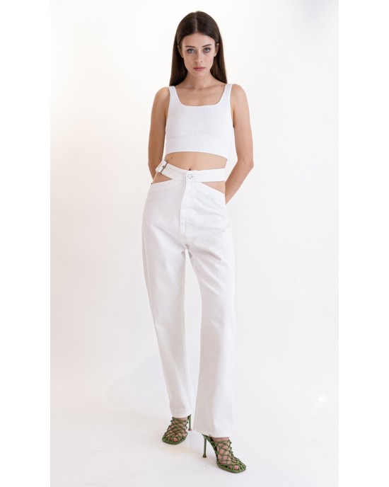 Salt & Pepper Simone Off-White Τζιν Παντελόνι