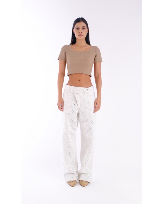 Salt & Pepper Crooked Off-White Breeze Τζιν Παντελόνι