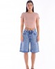 Salt & Pepper Lita Barrel Cropped Τζιν Σορτς