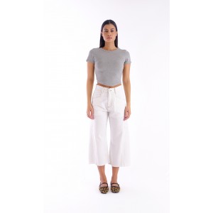 Salt & Pepper Robin Off-White Cropped Τζιν Παντελόνι