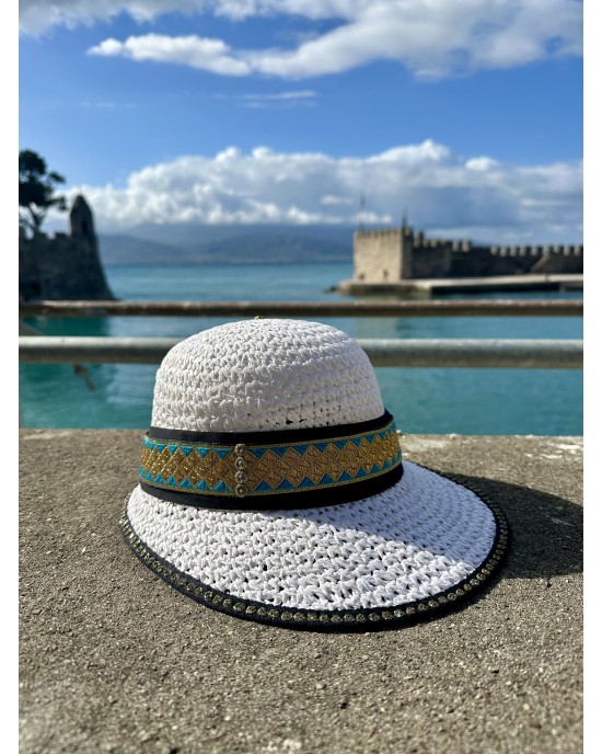 Sparti Handmade Monterosso White Καπέλο