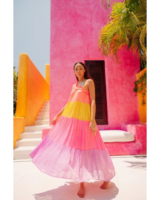 Sundress Stevie Long Φόρεμα Palma Mix Color