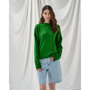 Tailor Made Knitwear Oversized Round Neck Πουλόβερ Green