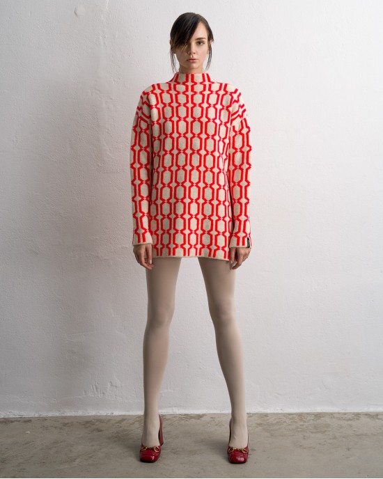 Tailor Made Double Face Cashmere Coral Πουλόβερ/Φόρεμα
