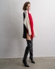 Tailor Made Three Colors Oversized Turtleneck Off White/Red Πουλόβερ