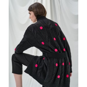 Tailor Made Hand Embroidery Black Ζακέτα