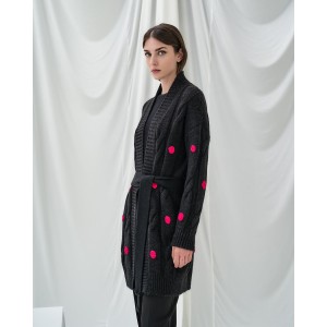Tailor Made Hand Embroidery Black Ζακέτα