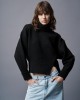 Tailor Made Oversized Knit Turtleneck Black Πουλόβερ