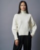 Tailor Made Oversized Knit Turtleneck Off White Πουλόβερ