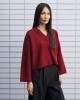 Tailor Made Relaxed Knit V Neck Πουλόβερ Bordeaux