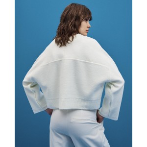 Tailor Made Relaxed Knit V Neck Πουλόβερ Off White
