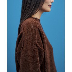 Tailor Made Oversized Knit External Seams Πουλόβερ Coffee