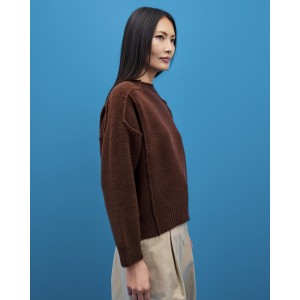 Tailor Made Oversized Knit External Seams Πουλόβερ Coffee