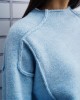 Tailor Made Oversized Knit External Seams Πουλόβερ Sky Blue