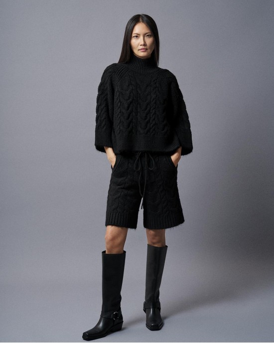 Tailor Made Oversized Knit Set Πουλόβερ/Σορτς Black