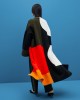 Tailor Made Oversized Long Intarsia Black Ζακέτα