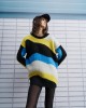 Tailor Made Fluffy Intarsia Knit Πουλόβερ Black