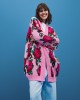 Tailor Made Oversized Flowers Knit Pink Ζακέτα