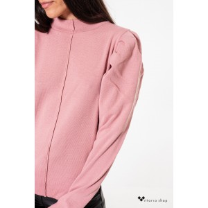 Tailor Made Knitwear Μπλούζα Με Πιέτες Στο Μανίκι Ροζ