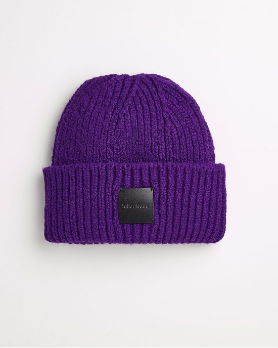 Tailor Made Knitwear Logo Πλεκτός Σκούφος Purple