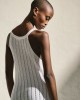 Tailor Made Knitwear Resort Tank Κολεγίου Off White Φόρεμα