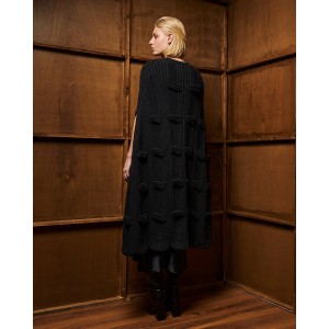 Tailor Made Long Knit Black Κάπα