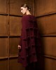 Tailor Made Long Knit Bordeaux Κάπα