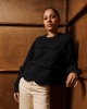 Tailor Made Cable Knit Black Πουλόβερ