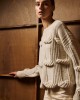 Tailor Made Cable Knit Off-White Πουλόβερ